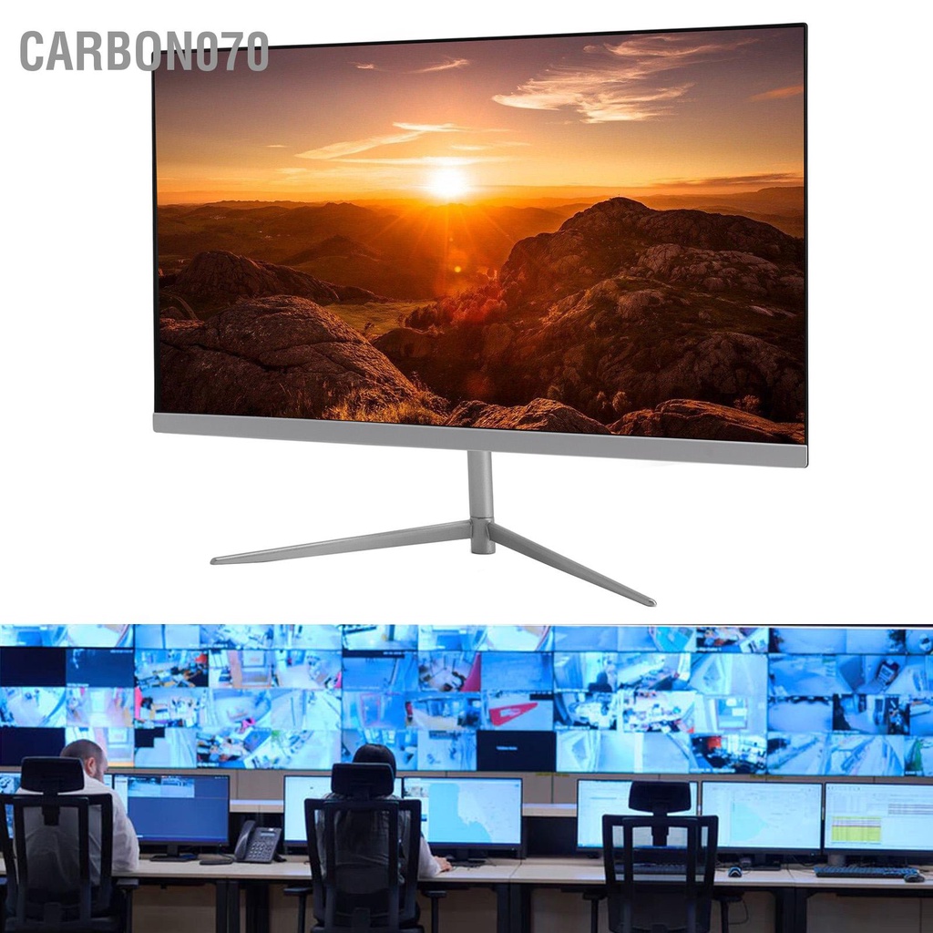 Carbon070 Màn hình 21 5 inch 16:10 75Hz 1920x1080 máy tính để bàn cổng VGA DC Ultra Slim HD cho ngành công nghiệp 100‑240V