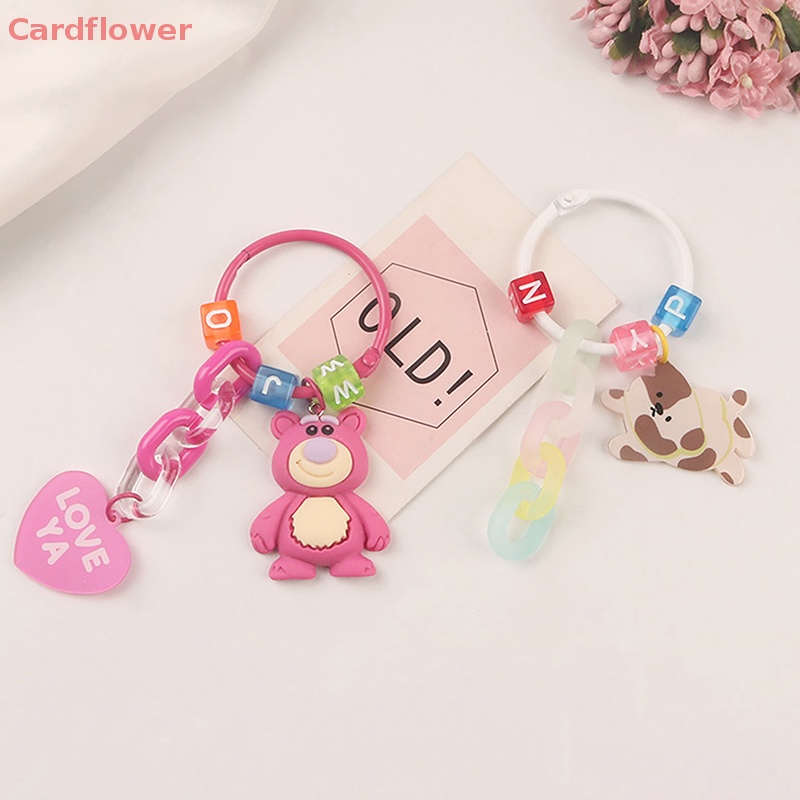 Móc Khóa Hình Gấu Và Dâu Tây Dễ Thương Mới