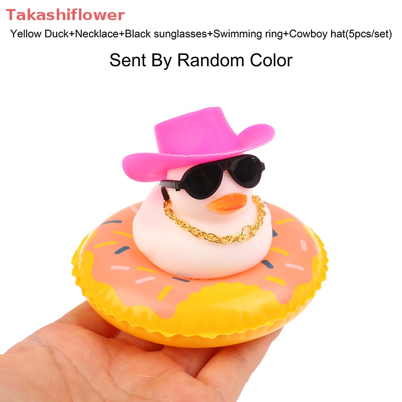 Vịt Cao Su Màu Vàng Dễ Thương Dùng Trang Trí Bảng Điều Khiển Xe Hơi