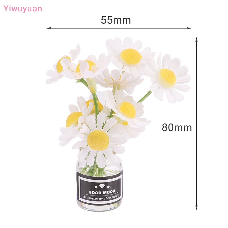 1 Bộ Chậu Hoa Cúc Mini Trang Trí Nhà Búp Bê Tỉ Lệ 1 / 6 Mới