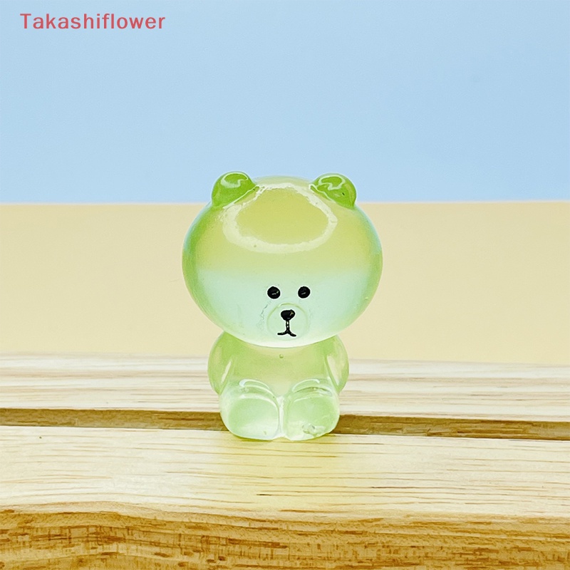 Bộ 6 Gấu Nâu Hoạt Hình Ba Chiều Bằng Nhựa Resin Ba Chiều Dễ Thương Dùng Trang Trí Diy