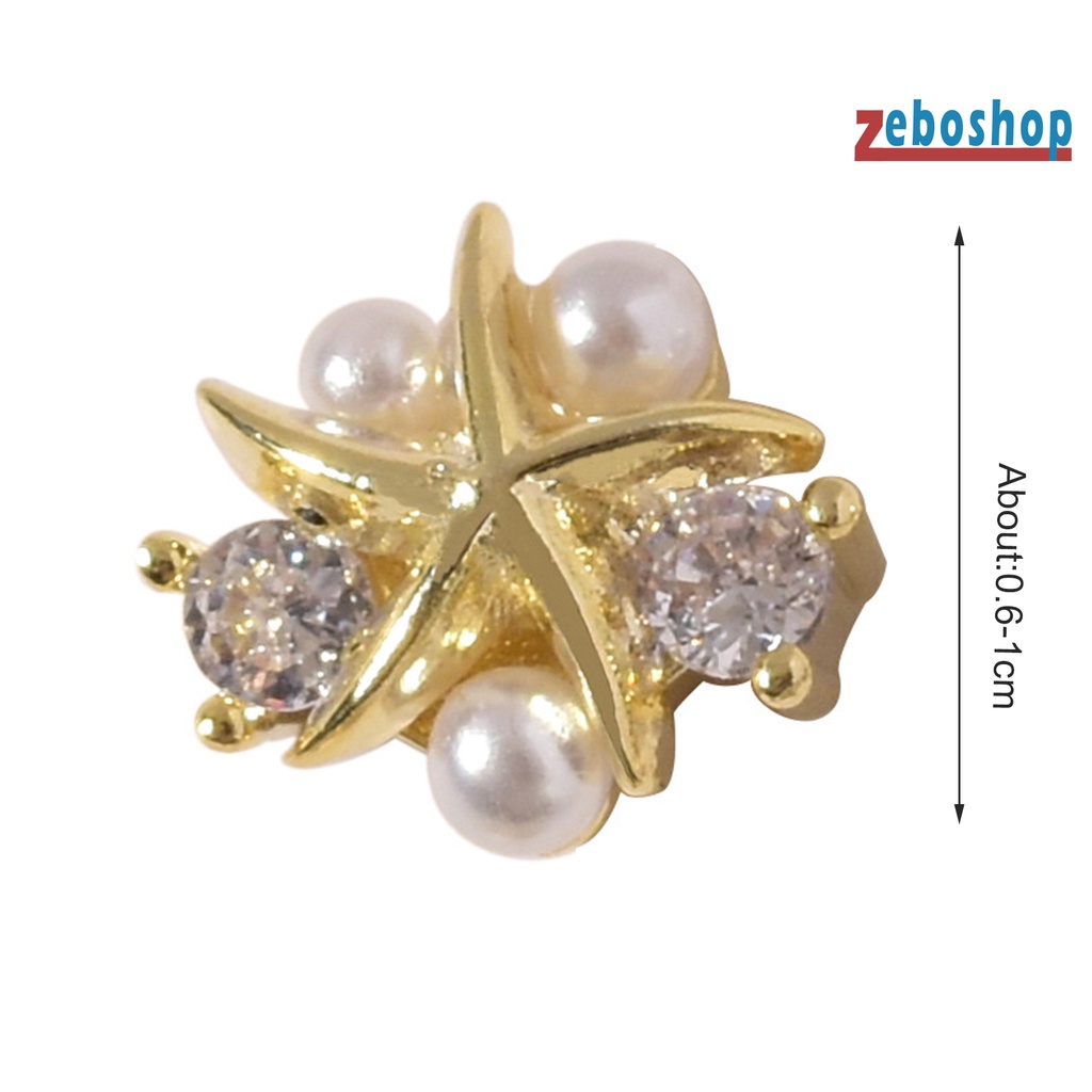 Phụ Kiện Đá Trang Trí Móng Tay Hình Sao Biển Siêu Nhẹ DIY