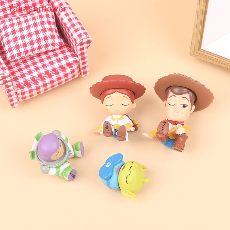 DISNEY Set 4 Mô Hình Nhân Vật Trong Phim Hoạt Hình Toy Story
