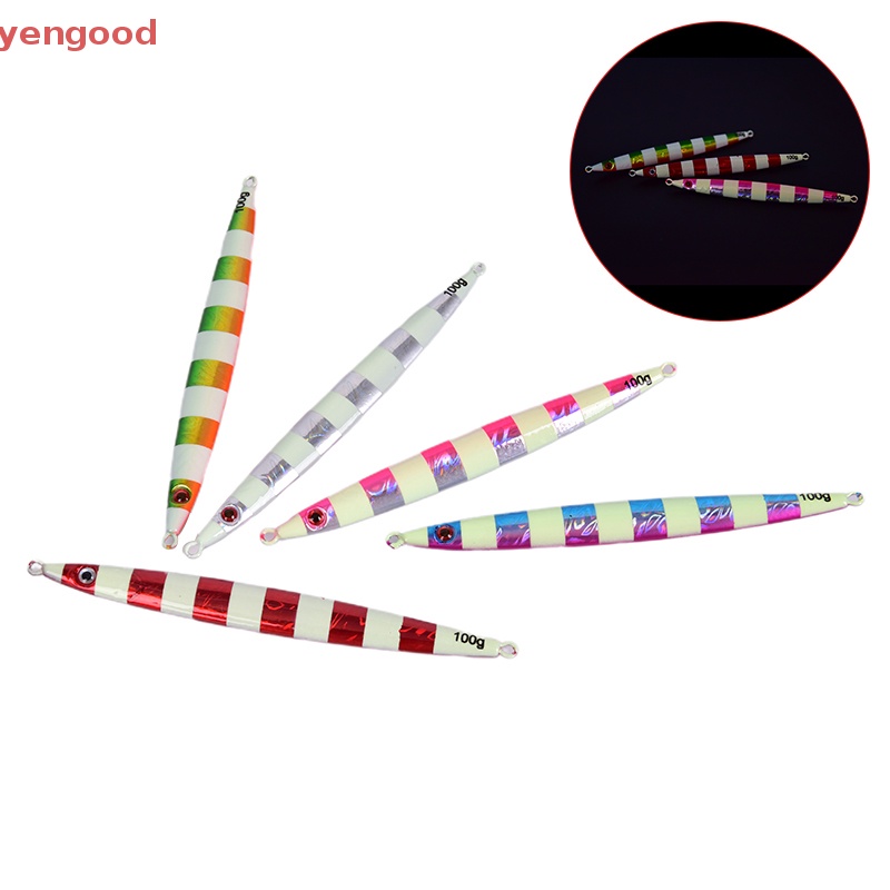 Mồi Câu Cá Giả Bằng Kim Loại Phát Sáng Trọng Lượng 100g