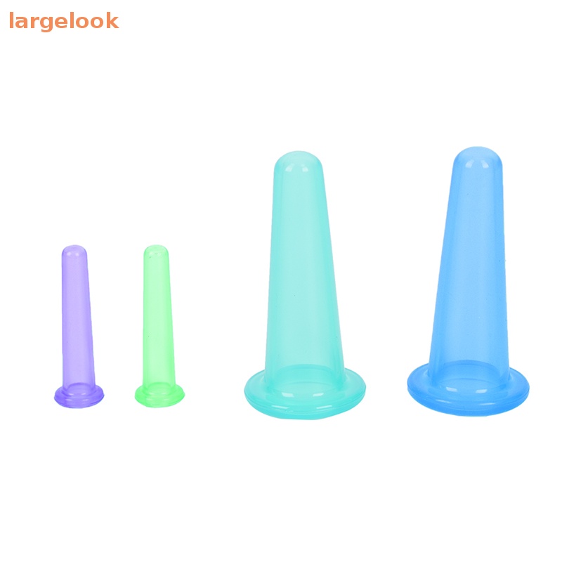 Set 4 Cốc Giác Hơi Mát Xa Mặt Bằng Silicone Tiện Dụng