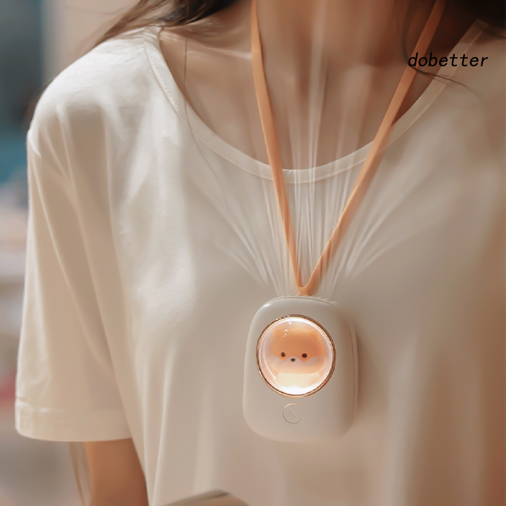 Quạt Làm Mát Đeo Cổ 3 Tốc Độ Rảnh Tay Kèm Sạc USB Tiện Dụng Cho Mùa Hè