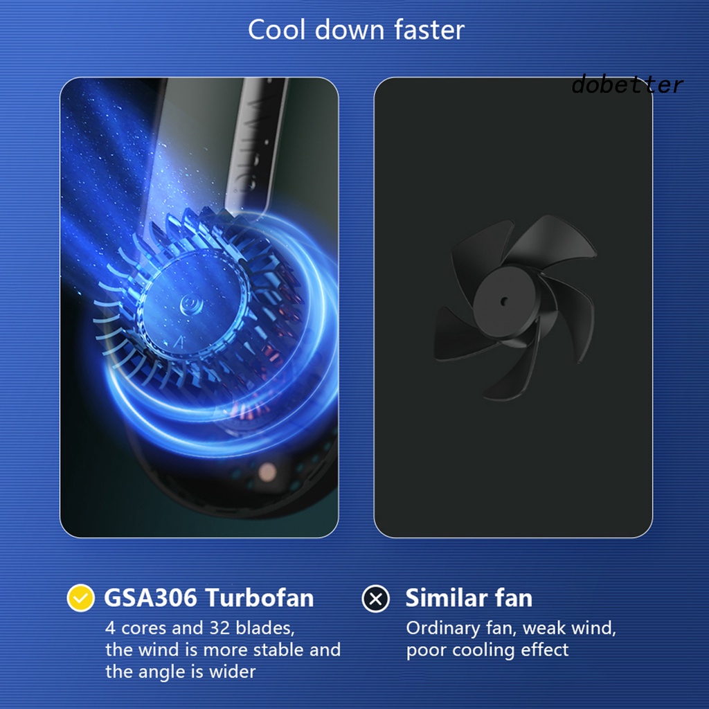 Quạt Sạc Micro USB Đeo Cổ Không Cánh 3 Cấp Độ Tiếng Ồn Nhỏ Gọn Có Thể Điều Chỉnh Dành Cho Hoạt Động Ngoài Trời