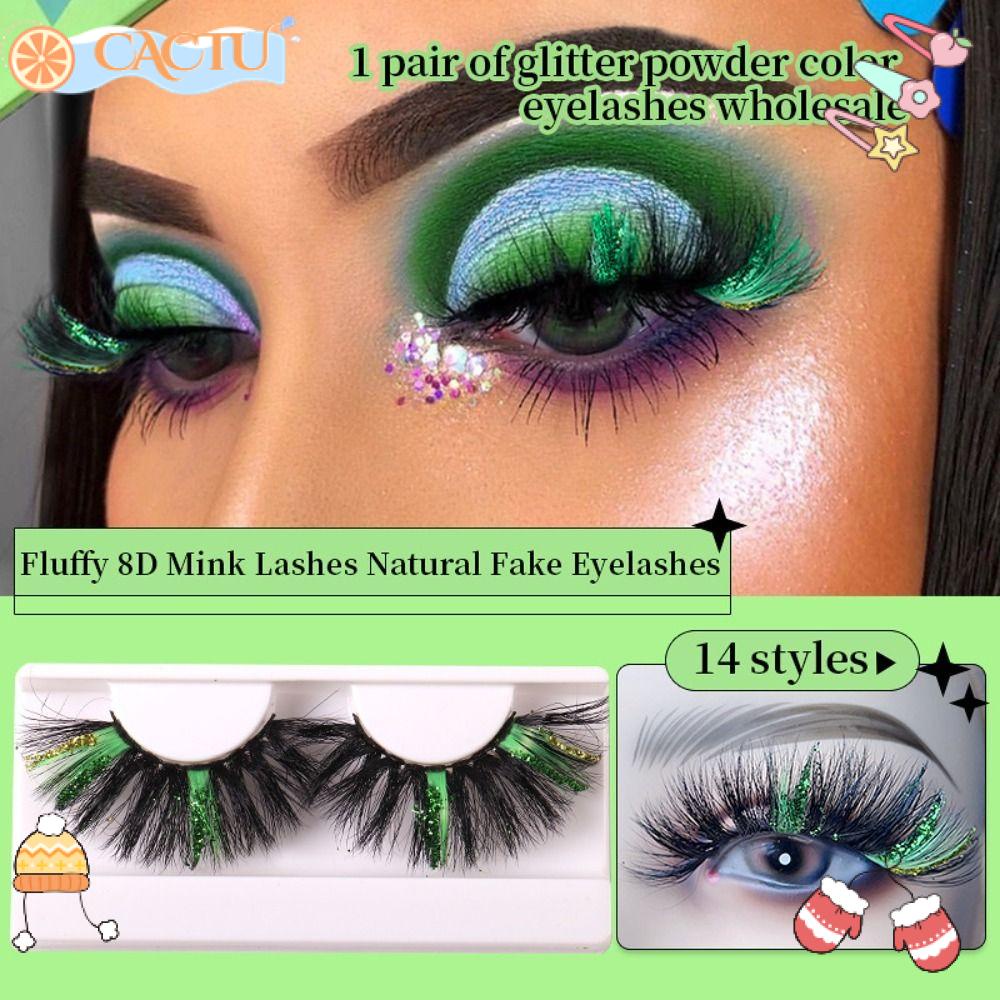 1 Cặp Lông Mi Giả Dài Tự Nhiên Handmade Nhiều Màu Sắc