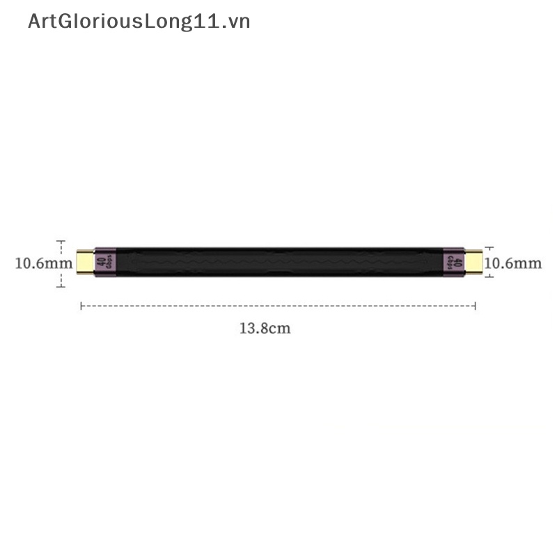 Dây Cáp ArtGloriousLong USB 4.0 Hai Đầu PD 100W 5A Sạc Nhanh USB C Sang Type C 40GB.