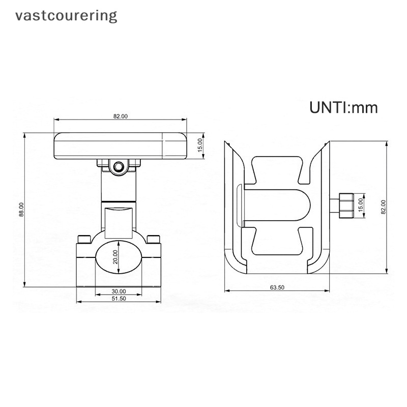 Giá Đỡ Điện Thoại / GPS / Gương Chiếu Hậu Bằng Hợp Kim Nhôm Chất Lượng Cao Gắn Tay Lái Xe Đạp