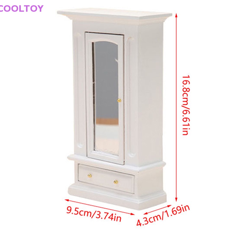 Tủ Quần Áo Có Gương Chiều Dài Tỉ Lệ 1: 12 Trang Trí Nhà Búp Bê