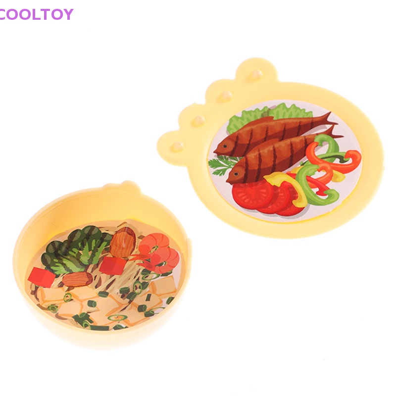 Set 8 Mô Hình Thức Ăn Tỉ Lệ 1 / 6 Dùng Để Trang Trí Nhà Búp Bê