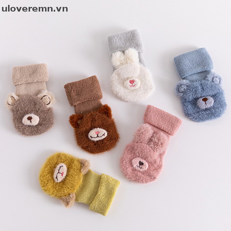 1 Đôi Tất Chống Trượt In Hình Hoạt Hình Xinh Xắn Cho Bé