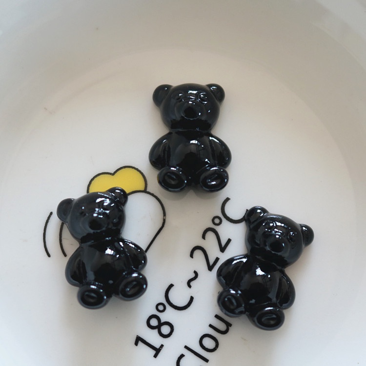 Bộ 10 Kẹp Tóc Trong Suốt Hình Gấu Màu Kẹo Dễ Thương Diy