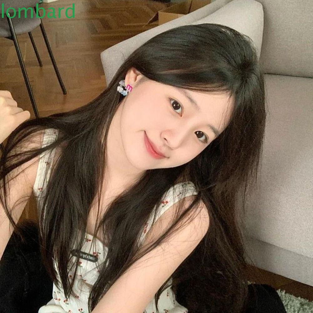 Bông Tai Chữ M HìNh KhốI Vuông NhiềU MàU SắC