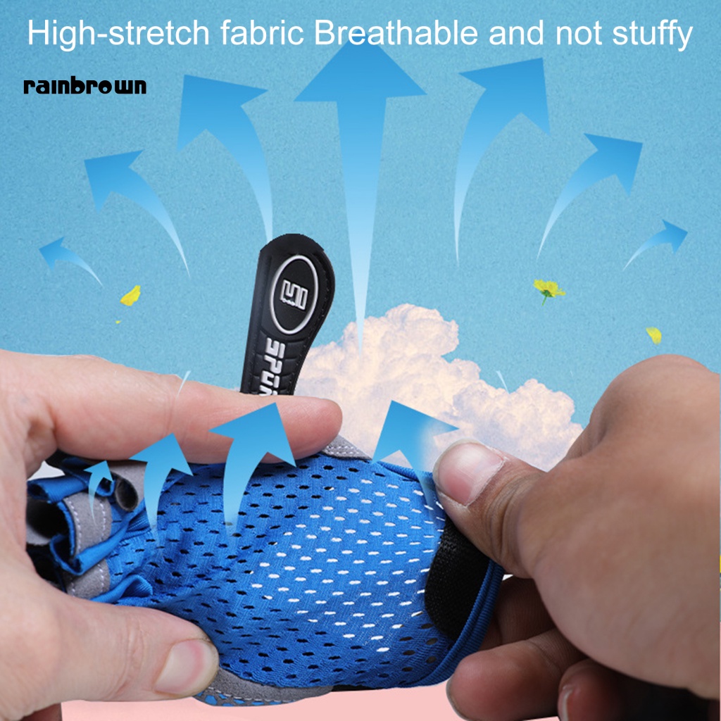 1 Đôi Găng Tay Nửa Ngón Bằng Da Giả Chống Trượt Cho Bé