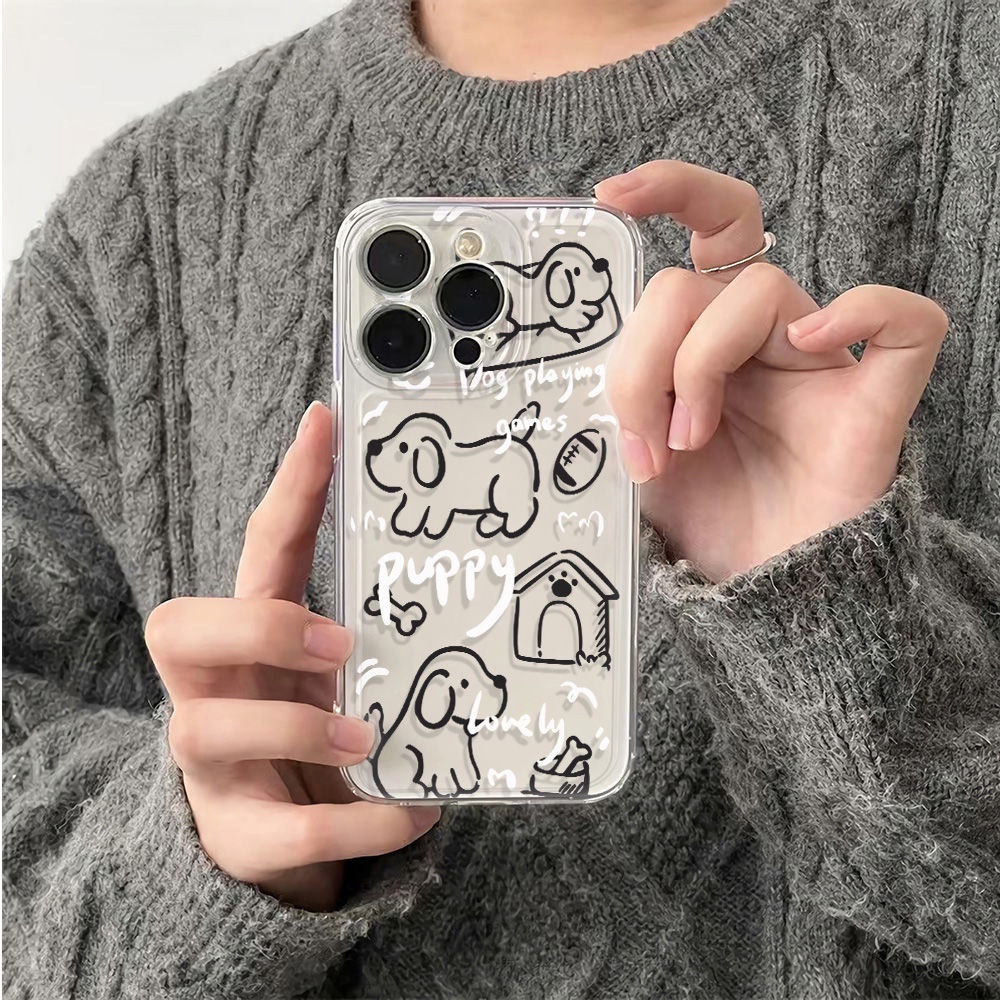 ✅Ốp Điện Thoại Mềm Chống Sốc Hình Cún Dễ Thương Cho Iphone 78 Max6Iniphone1214ProPlus 1113 LI8N