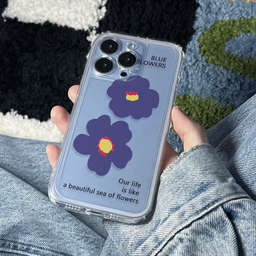 ✅Ốp Điện Thoại Mềm Chống Sốc Họa Tiết Hoa Đơn Giản Cho Iphone 11iphone12 6In 1314pro78max plus 7XRO