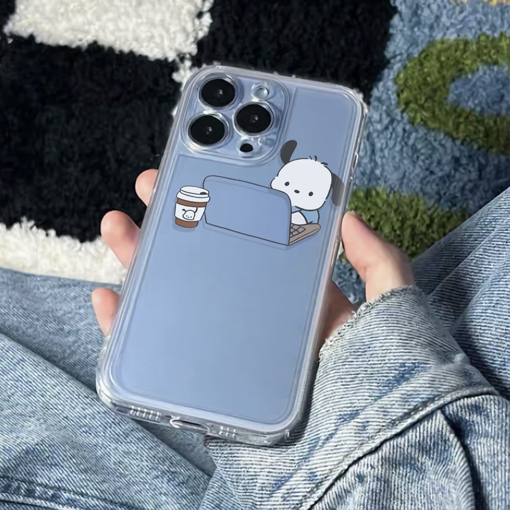 ✅Ốp Điện Thoại Mềm Chống Sốc Hình Cún Pacha Cho Iphone12plus 11max 6In 14pro78 13 C17B