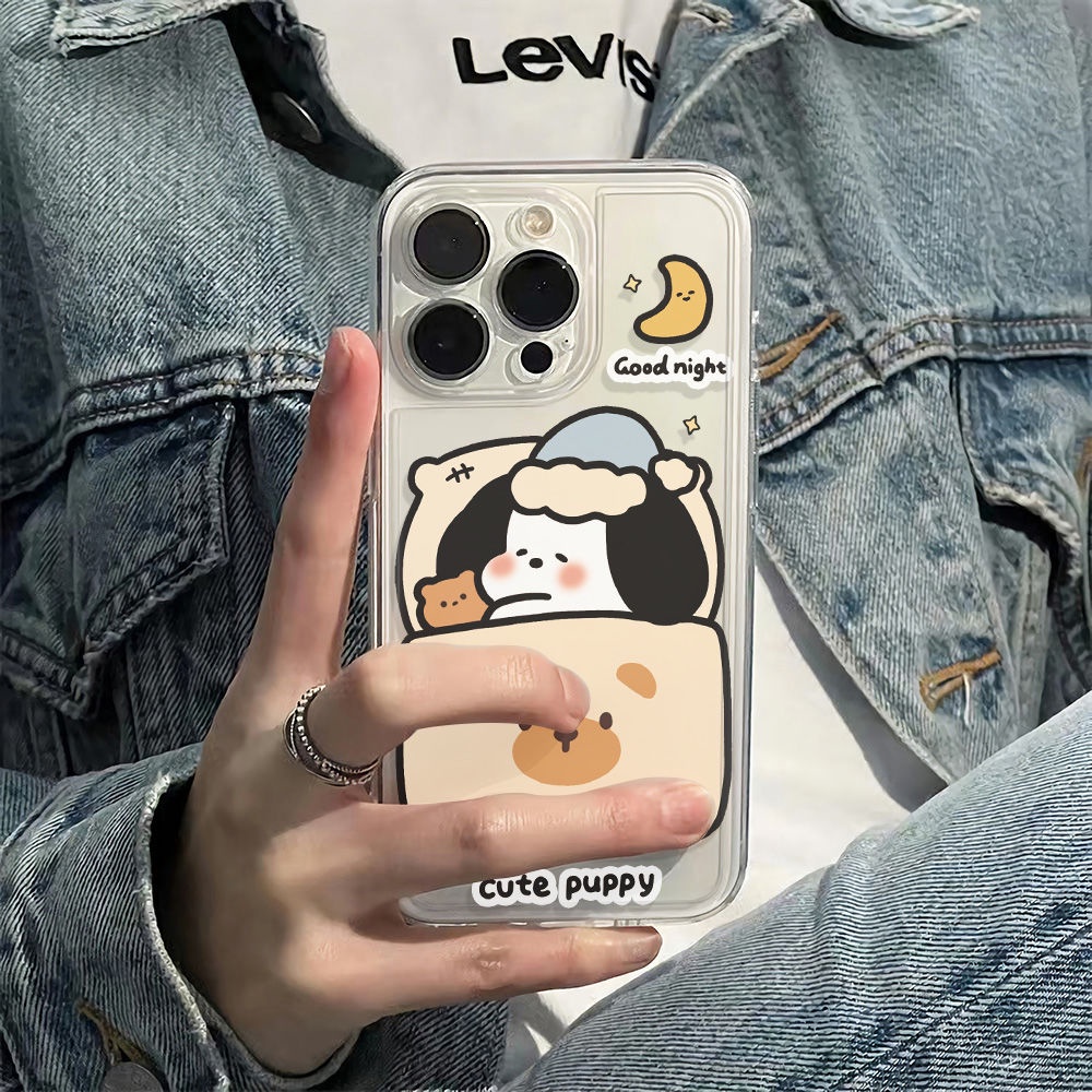 ✅Ốp Điện Thoại Dẻo Họa Tiết Chú Chó &amp; Sữa Dễ Thương Chống Sốc Cho Iphone plusmax 78 1311 14pro 6Iniphone12 OC1C