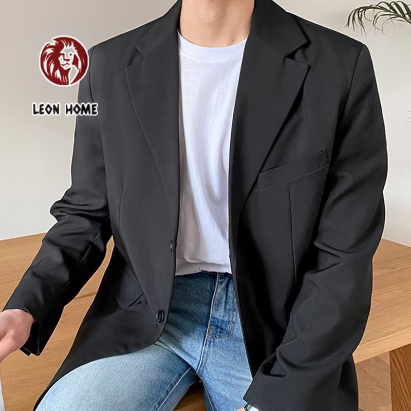 DICHUANGZHE Áo Khoác Vest Tay Dài Hai Hàng Nút Cài Sau Lưng Thời Trang Cho Nam