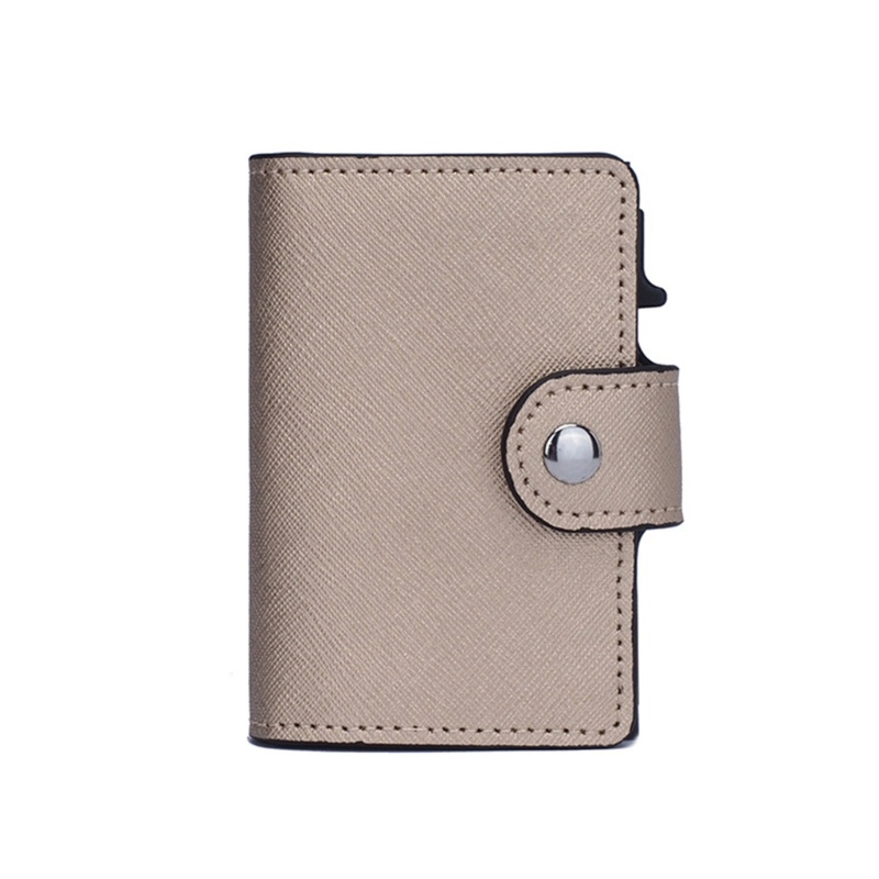 Youyo Ví Da PU RFID Đựng Thẻ Ngân Hàng Tự Động Bật Lên Dành Cho Nam