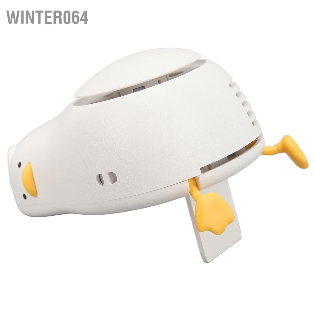 Winter064 Quạt Treo Cổ Hình Con Vịt Nhỏ Sạc USB Vòng Có Dây Tích Hợp Pin