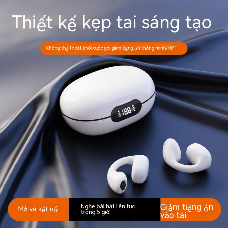 D101 Ear Clip Tai nghe Bluetooth không dây Non-In-Ear Thời lượng pin siêu dài Tai nghe khử tiếng ồn thông minh