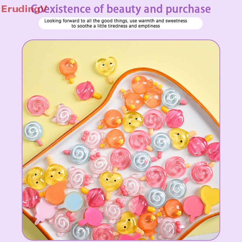 Set 10 Đồ Chơi Búp Bê Gấu Kẹo Lollipop Màu Sắc Ngẫu Nhiên