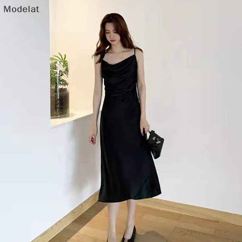 Mfc Đầm Midi Hai Dây Mỏng Mùa Hè Thanh Lịch Cho Nữ WTD