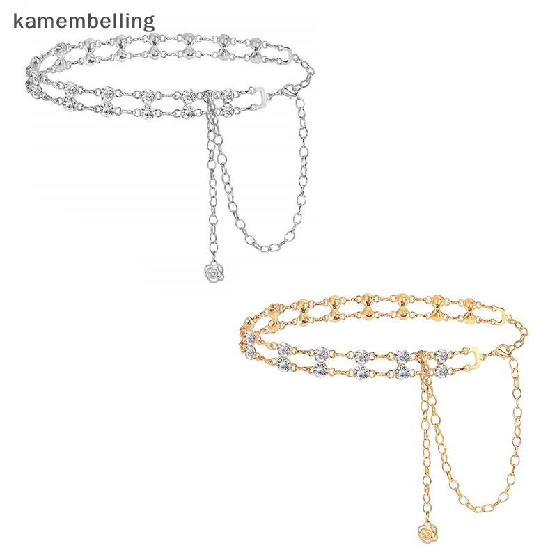 Kamembelling Dây Xích Đeo Thắt Lưng Hai Lớp Bằng Hợp Kim Đính Kim Cương Thời Trang Sáng Tạo Đa Năng Dành Cho Nữ EN