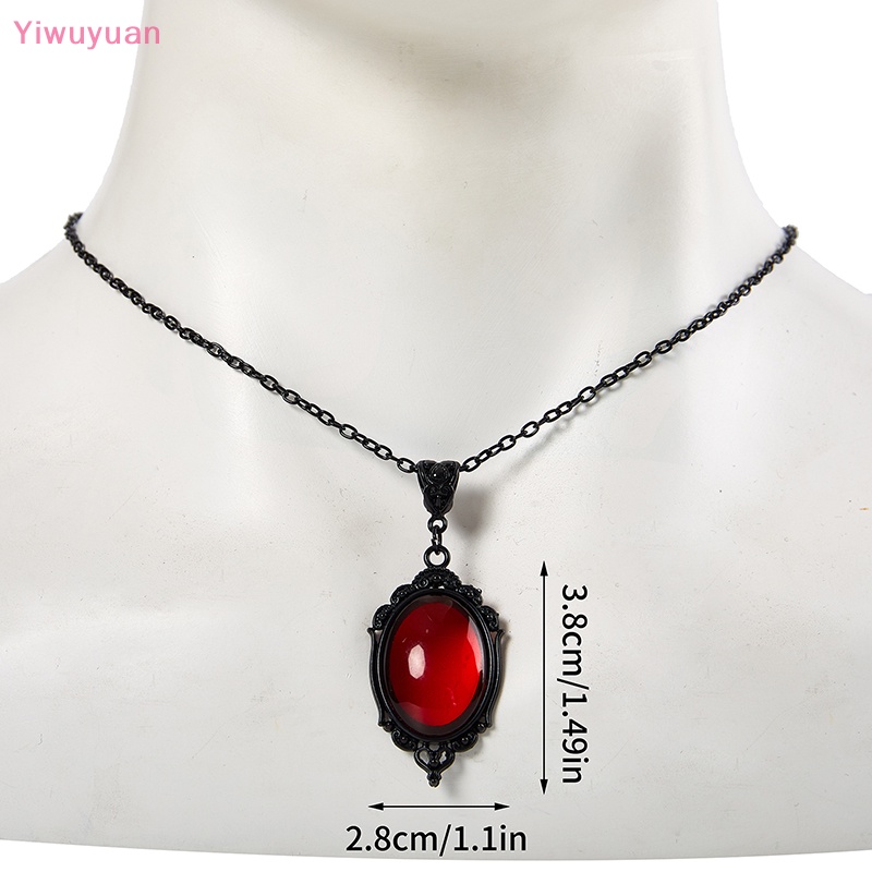 < Yiwuyuan > Vòng Cổ Mặt Pha Lê Chạm Nổi Phong Cách Gothic Thời Trang Làm Quà Tặng Trang Sức Phù Thủy Bí Ẩn Mới