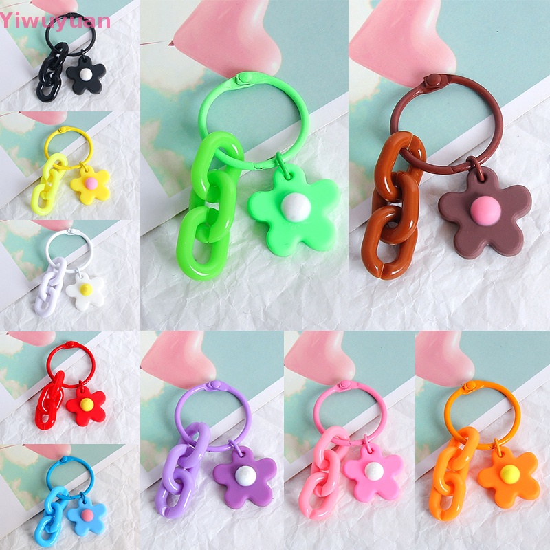 < Yiwuyuan > Móc Chìa Khóa Trang Trí Ba Lô / Ô Tô Hình Hoa Dễ Thương