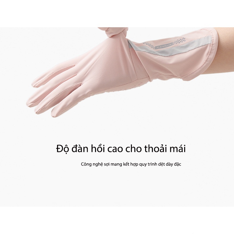 Đôi Găng Tay Chống Nắng Chống Trượt Thoáng Khí Cho Nữ upf50 +