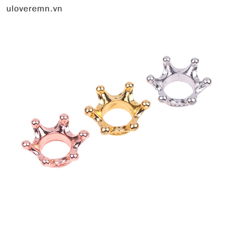 Set 2 Vương Miện Mini Bằng Nhôm Mạ Vàng Bạc 1: 12 Trang Trí Nhà Búp Bê