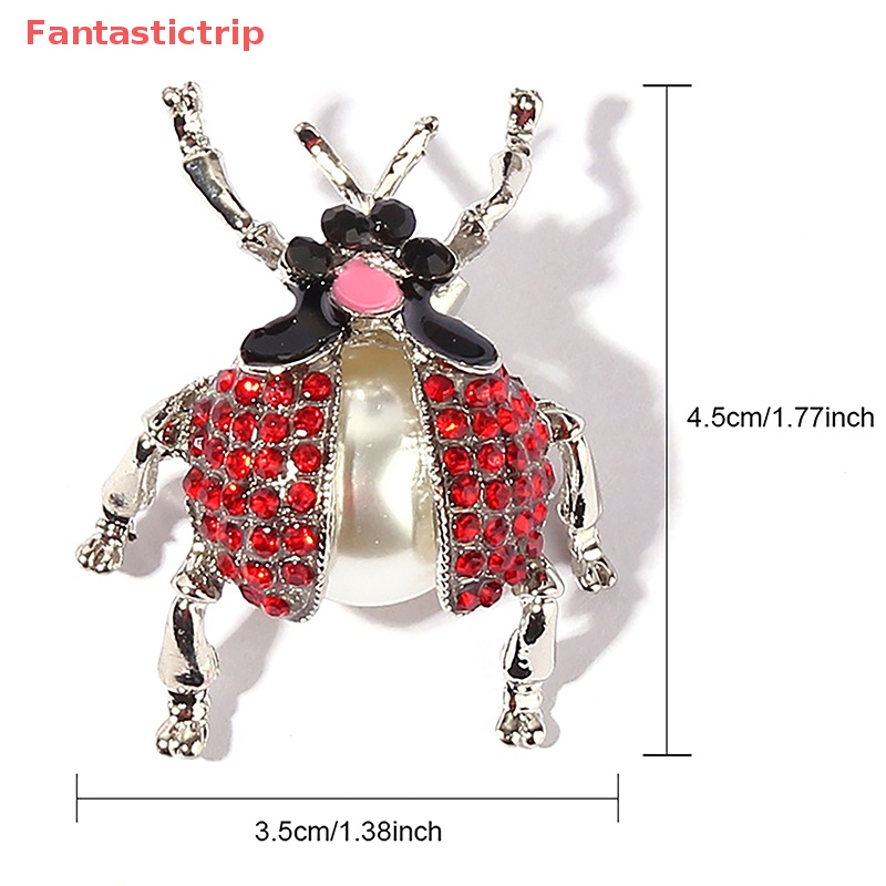 Ghim Cài Áo Hình Bọ Cánh Cứng Đính Đá Nhân Tạo Thời Trang