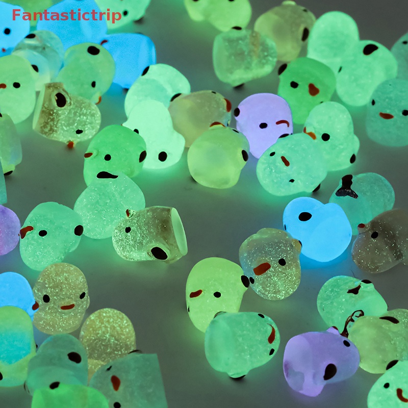 [Fantastictrip] Set 10 Đồ trang trí Gà Con Dạ Quang Mini Bằng Nhựa Resin Thủ Công Trang Trí Tiểu Cảnh Mới