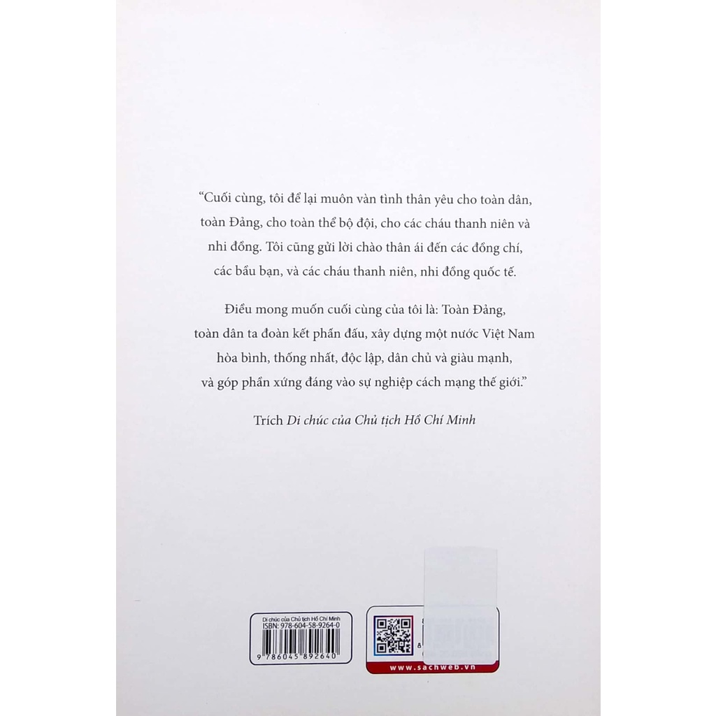 Sách Di Chúc Của Chủ Tịch Hồ Chí Minh