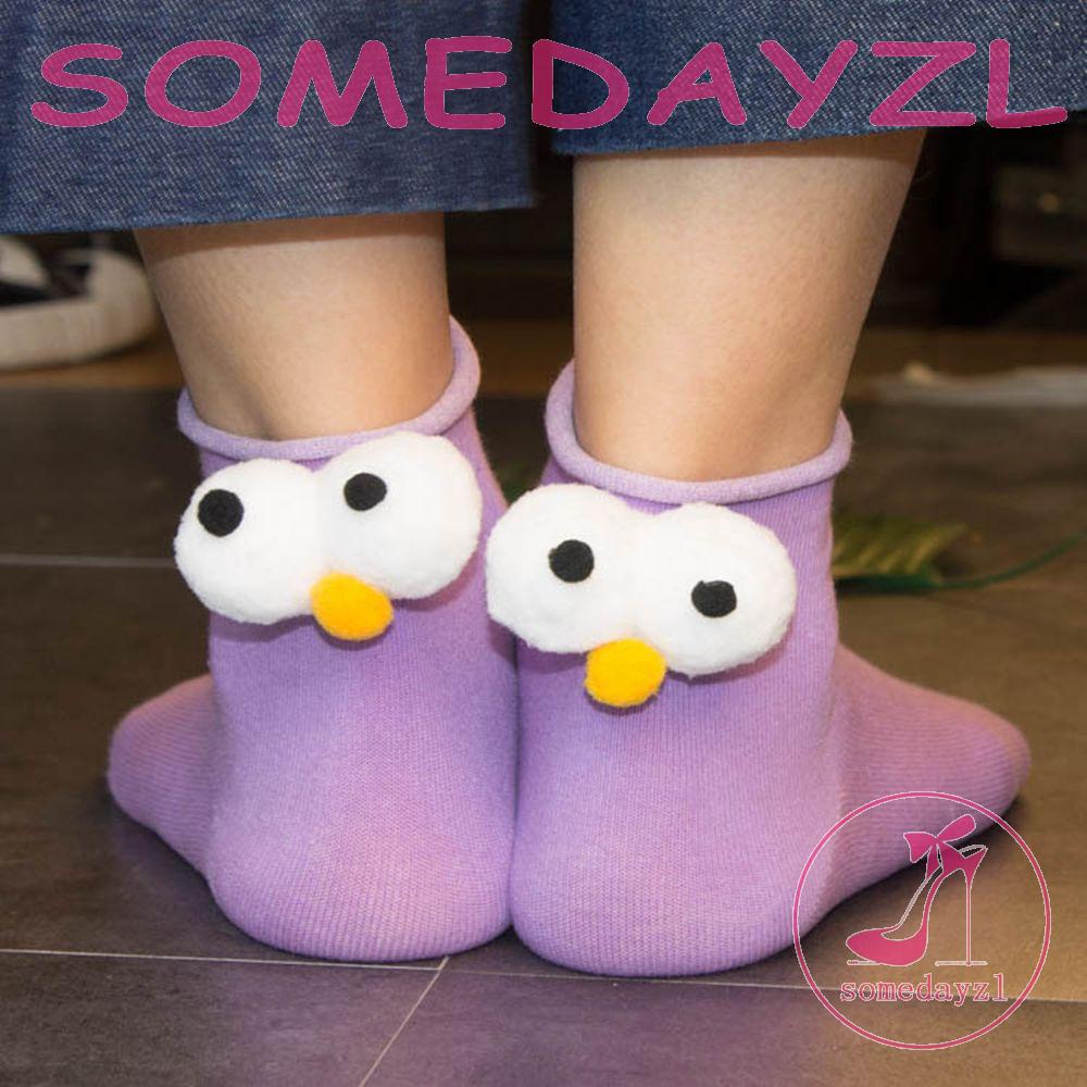 Vớ Cotton Cổ Vừa Thoáng Khí Họa Tiết Hoạt Hình Phong Cách Harajuku Đơn Giản Cho Nữ