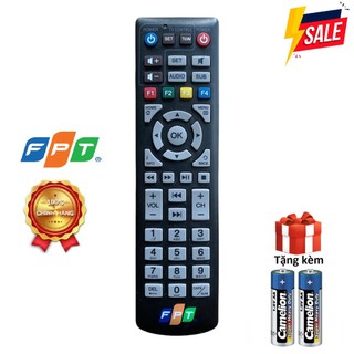 Điều khiển đầu thu fpt chính hãng theo máy, độ mới 90 - 95%, remote đầu fpt - tặng kèm pin