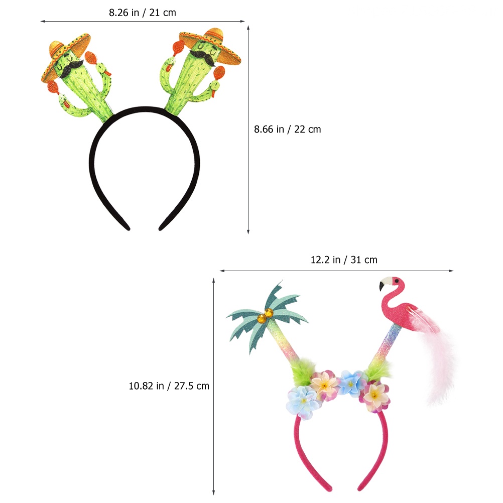 Set 5 Băng Đô Cài Tóc Hóa Trang Phong Cách Hawaii Cho Bé