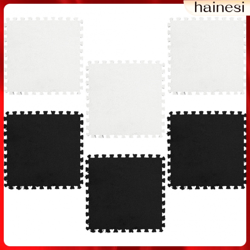 Set 6 Tấm Thảm Trải Sàn Hình Vuông Chắp Vá Ghép Nối Khóa Cho Bé Chơi Ngoài Trời