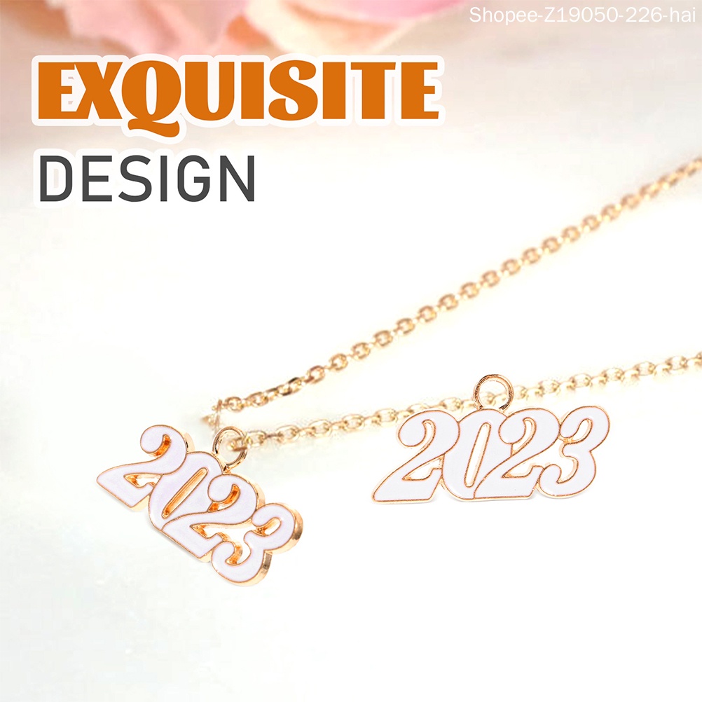 Set 10 Mặt Dây Chuyền Hình Số Năm Mới 2023 Làm Trang Sức Thủ Công