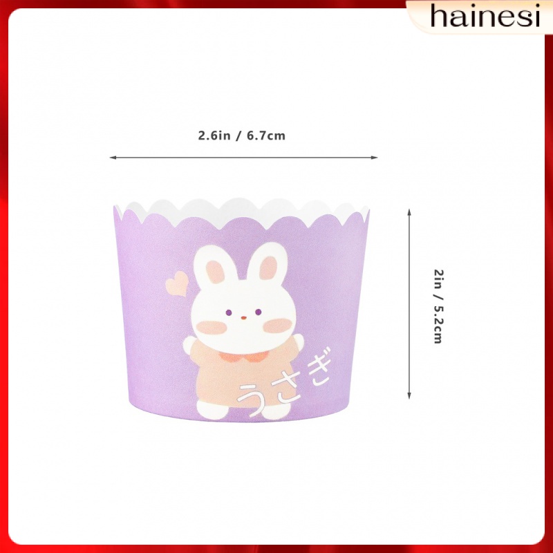 Set 100 Cốc Giấy Làm Bánh Cupcake / Cupcake Hình Thỏ / Trái Tim