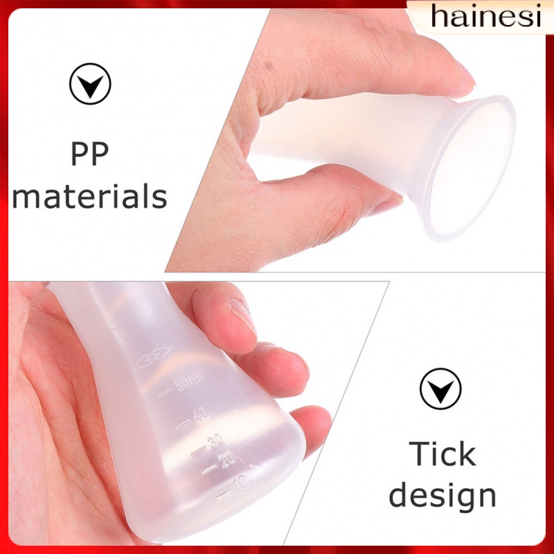 Set 6 Bình Thủy Tinh Bằng Nhựa Chân Không Hình Nón Cho Phòng Thí Nghiệm