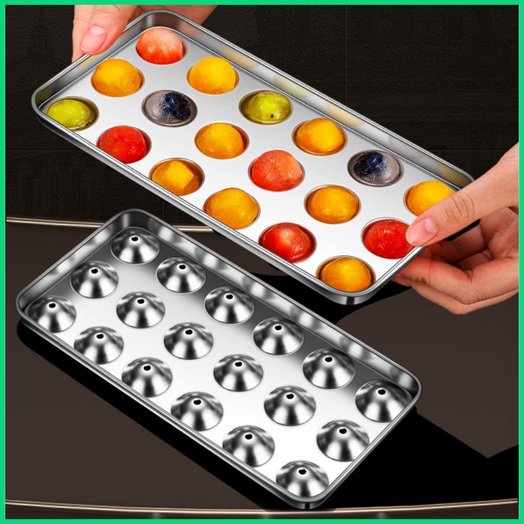 Khay Làm Đá Viên Bằng Thép Không Gỉ Có Nắp Cho Cocktail &amp; Whiskey Jwvn