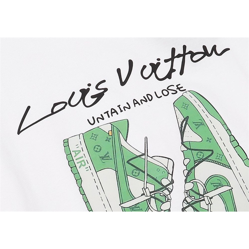 L &amp; V 88- Áo Thun Bóng Rổ Da Tay Ngắn In Logo Thỏ Phun Kỹ Thuật Số Phiên Bản Giới Hạn Cho Nam Và Nữ