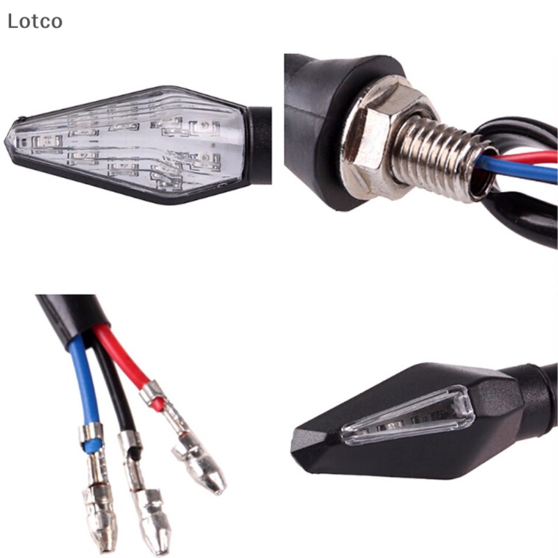 Đèn Xi Nhan 12 Bóng Led Màu Hổ Phách + Xanh Dương Thông Dụng Cho Xe Máy weijiaott