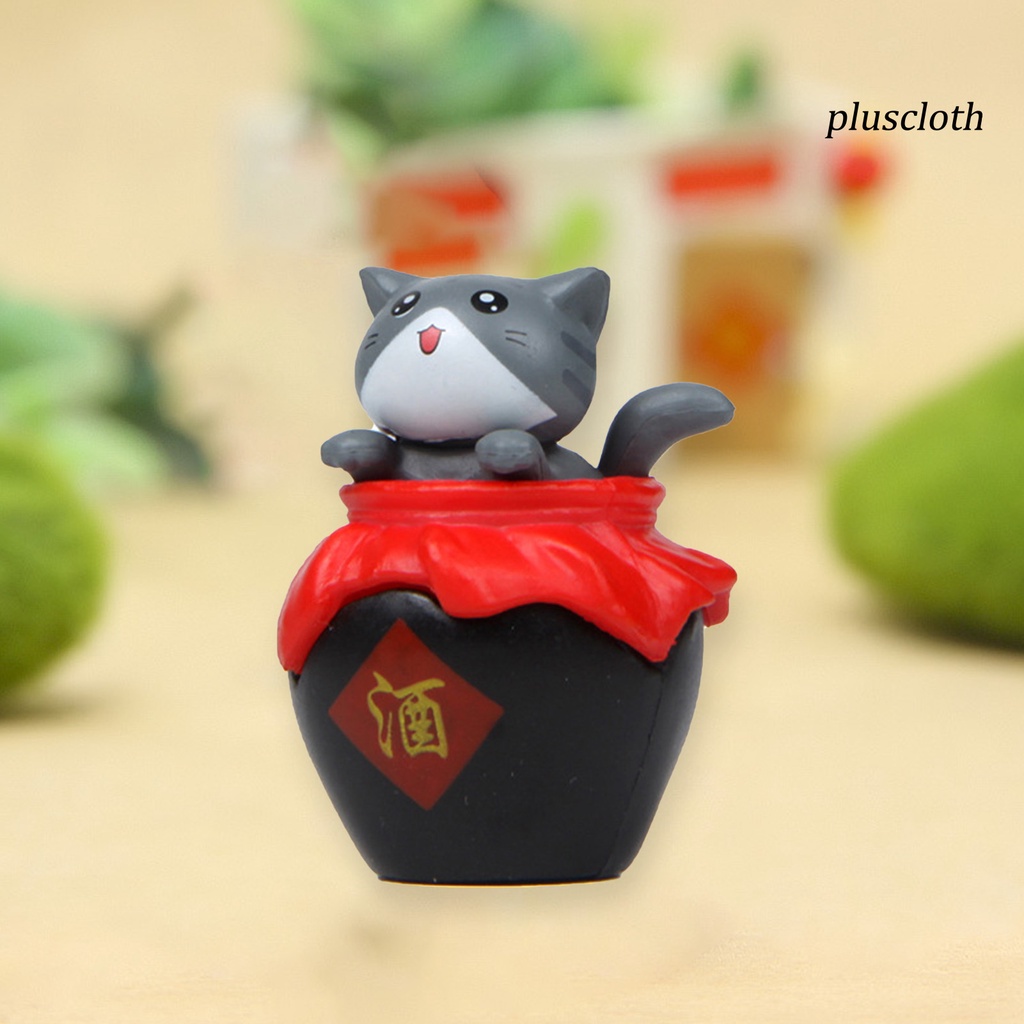 &lt; Plus &gt; Mô Hình Mèo Hoạt Hình Mini Dễ Thương Trang Trí Tiểu Cảnh Sân Vườn