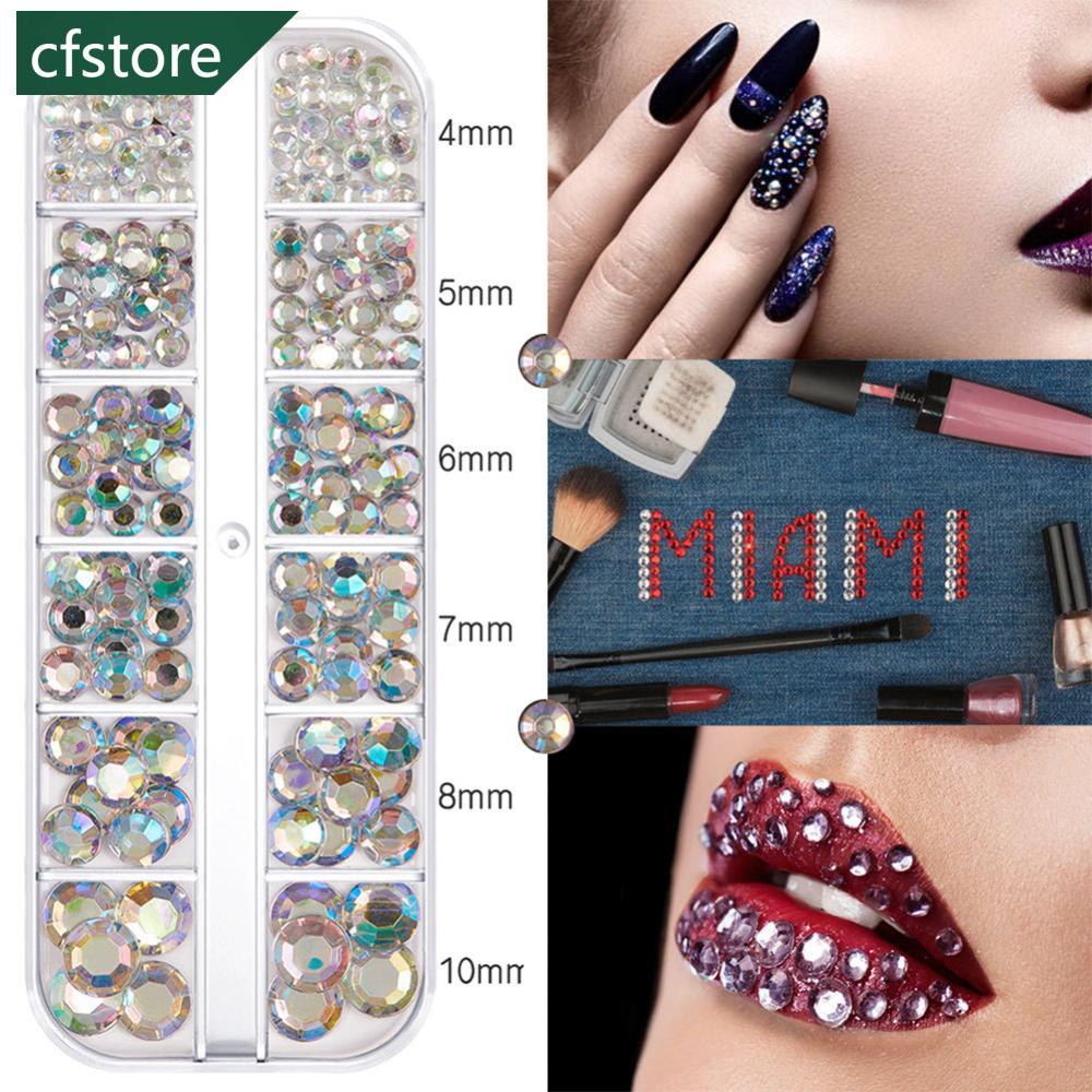 Bộ 12 Hộp Đá Acrylic Nhiều Hình Dạng Đính Móng Tay Nghệ Thuật C5T5